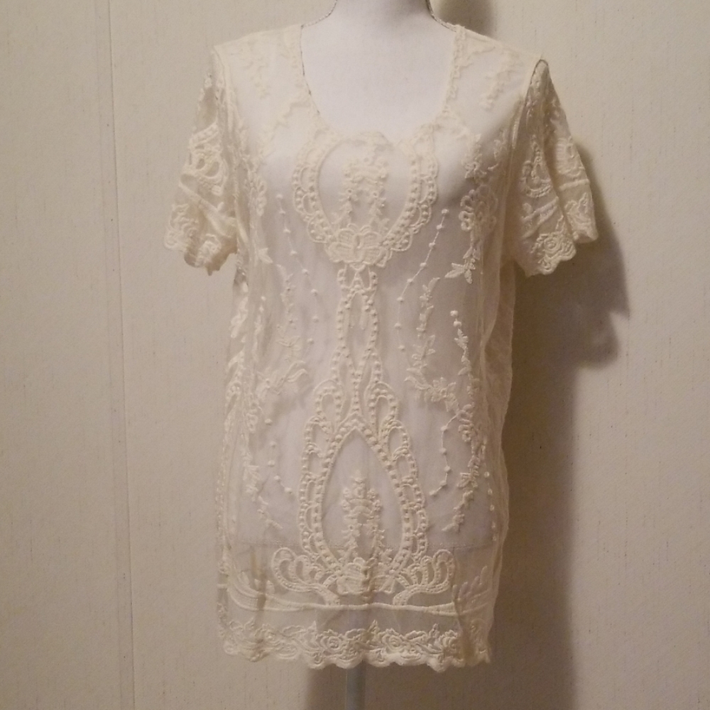 AB4 - Off white sheer top